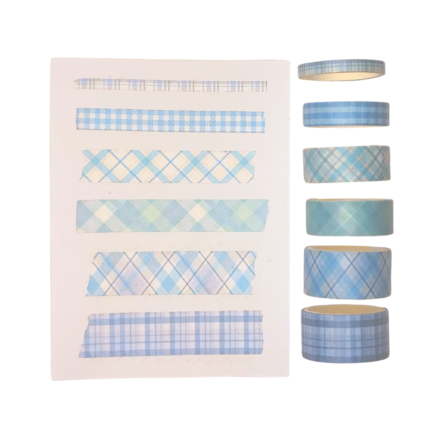 Washi-Tape Set kariert blau