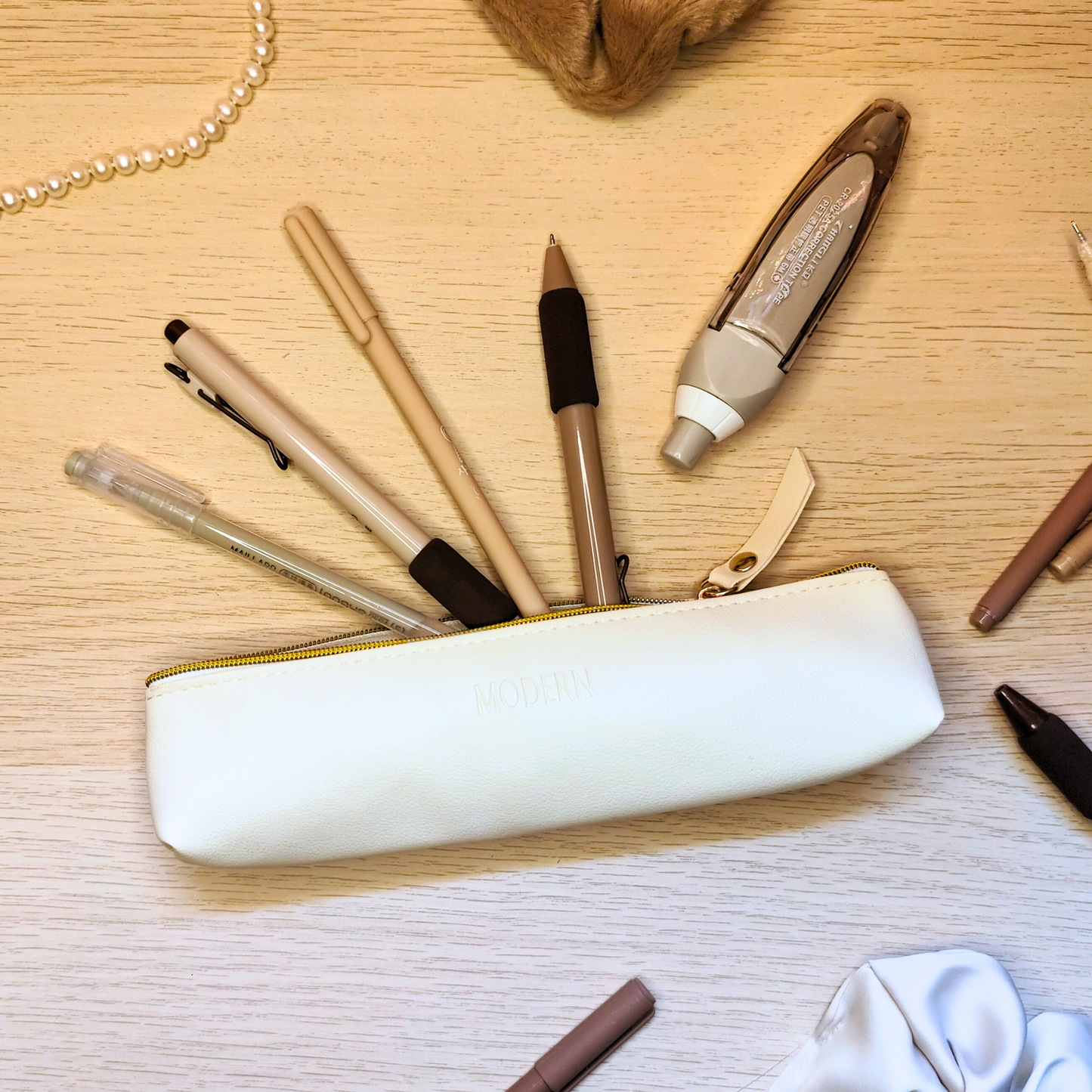 Elegant Pencil Case White