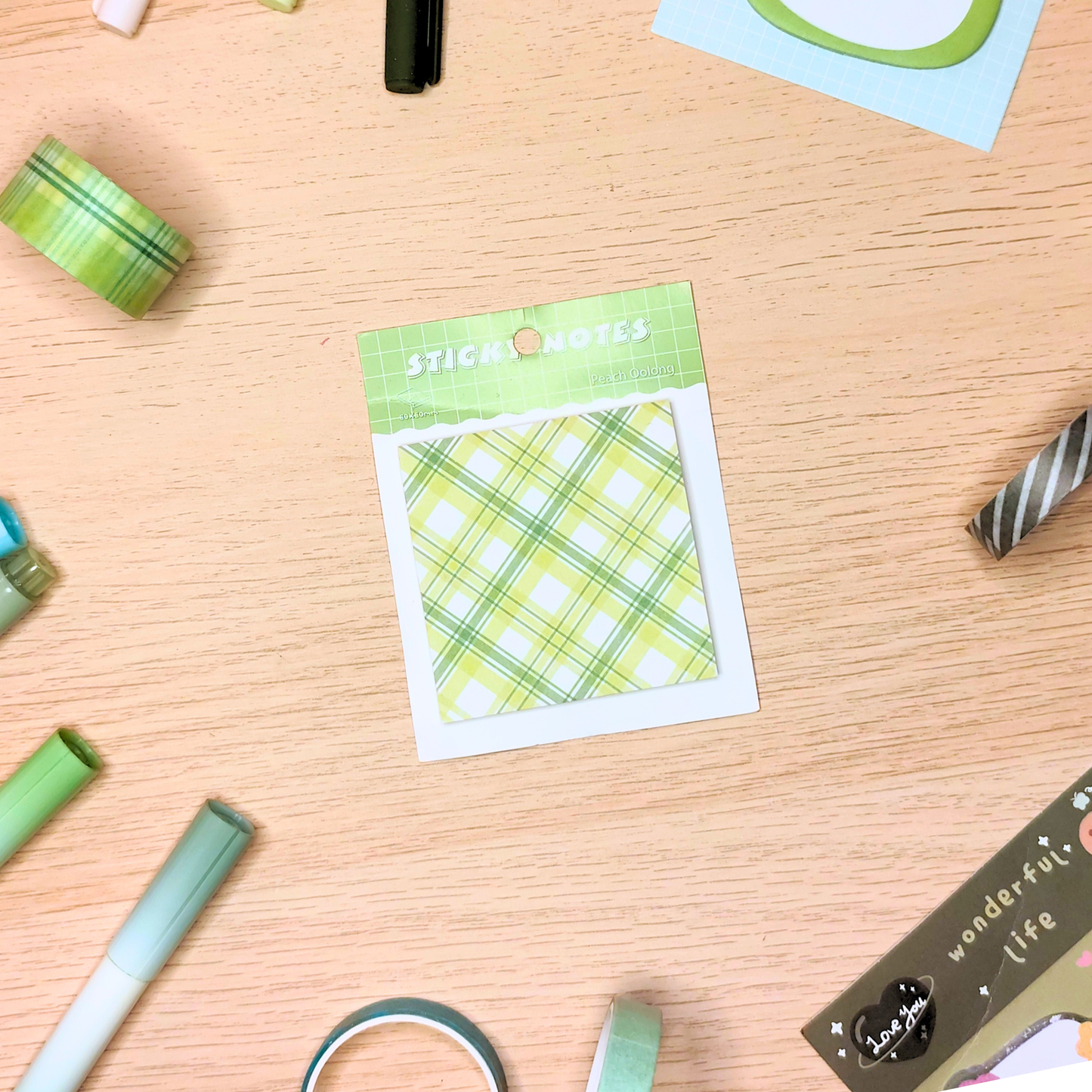 Sticky Notes kariert grün