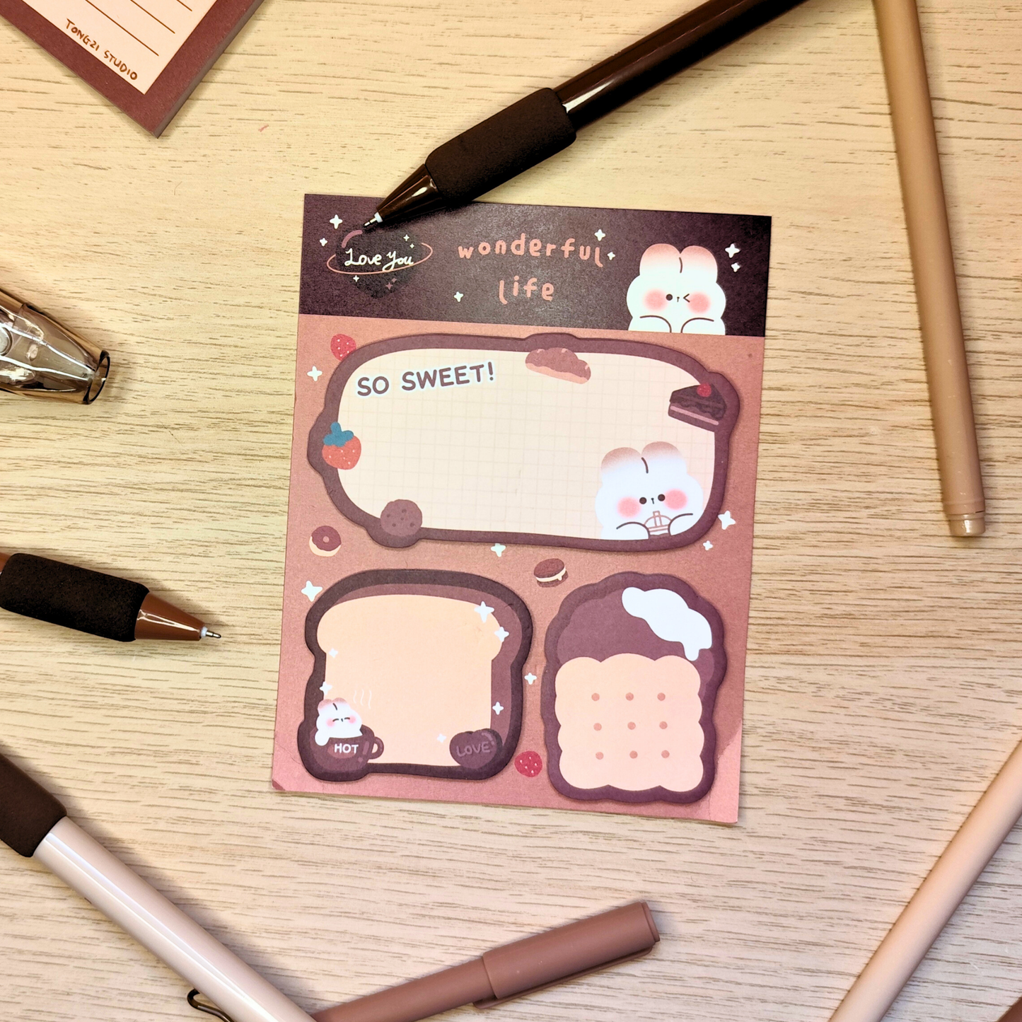 Sticky Notes Set Cookie Bear