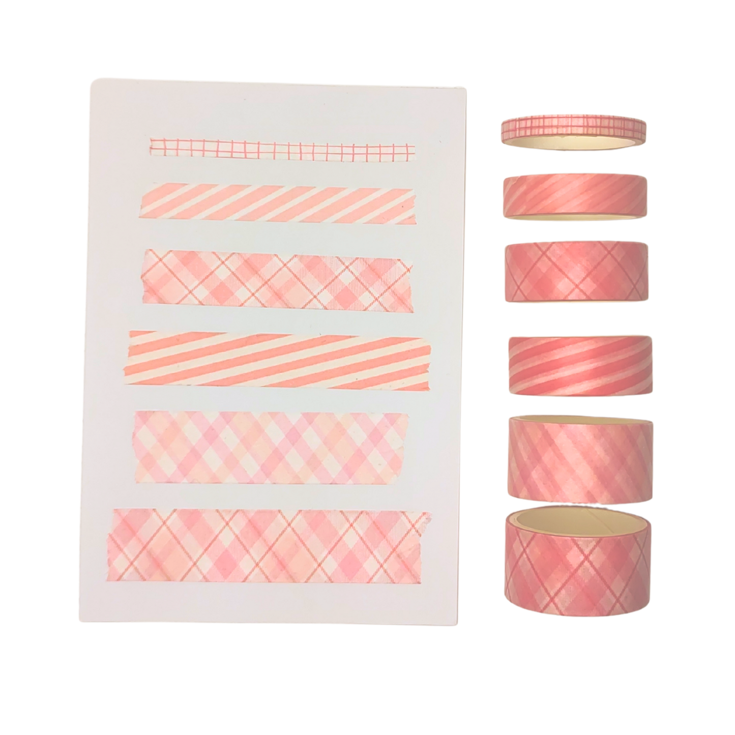 Washi-Tape Set kariert rosa