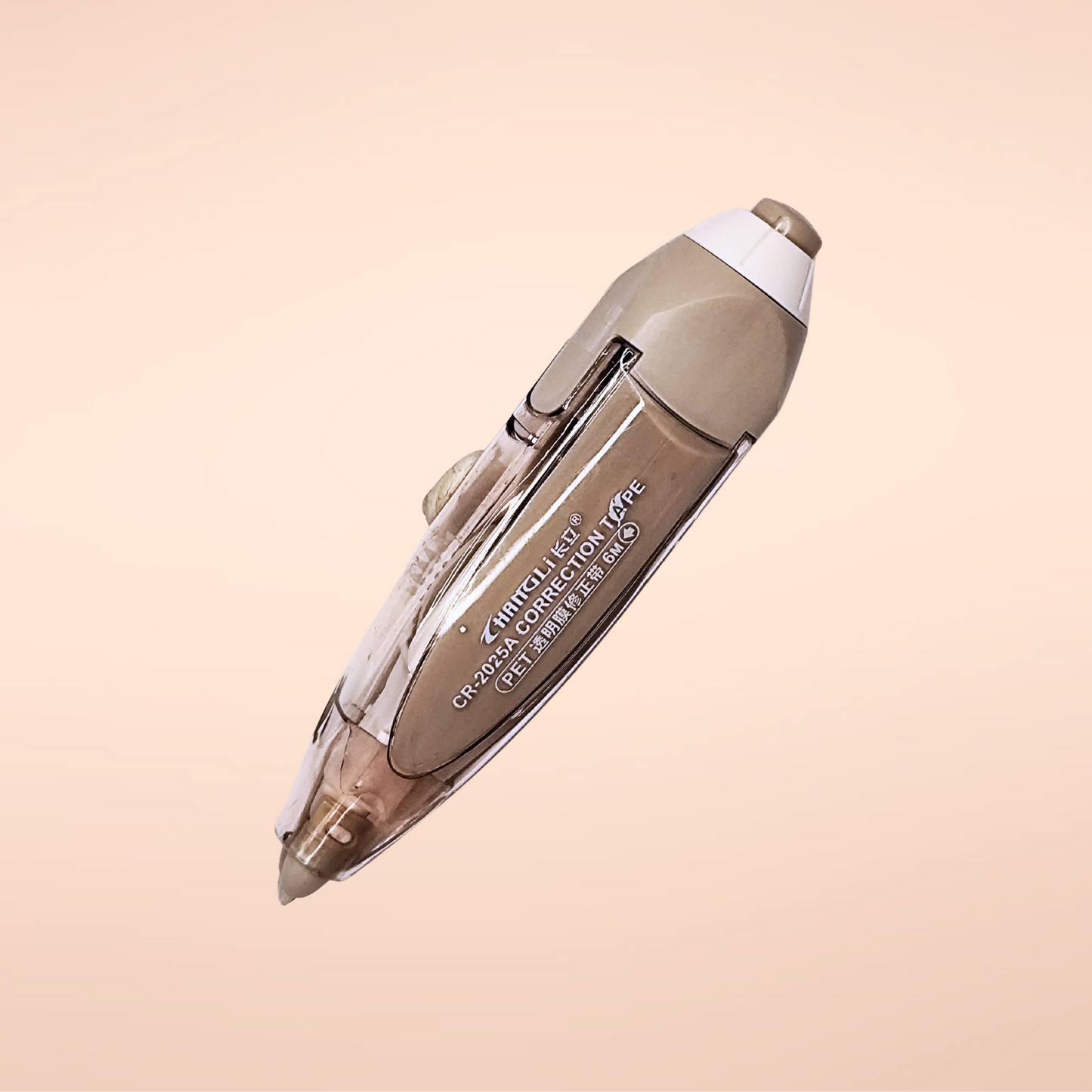 Korrektur Tape weiß, braune Hülle
