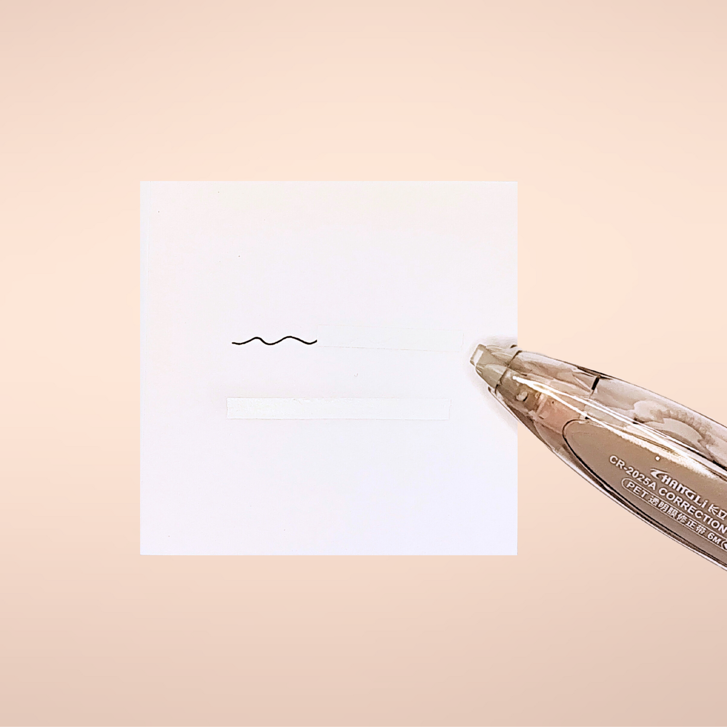 Korrektur Tape weiß, braune Hülle