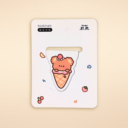 Lesezeichen Magnet Eiscreme Bär