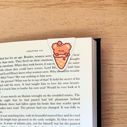 Lesezeichen Magnet Eiscreme Bär