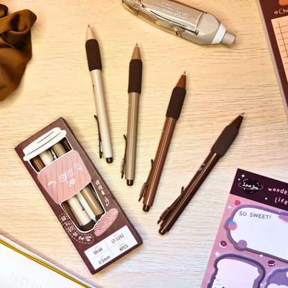 Kaffee Kugelschreiber Set