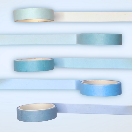 Washi-Tape Set Pastelltöne blau