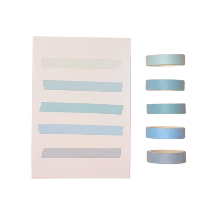 Washi-Tape Set Pastelltöne blau