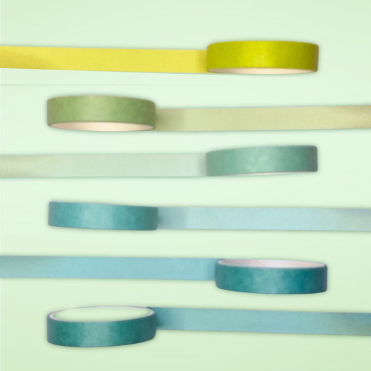 Washi-Tape Set Pastelltöne grün