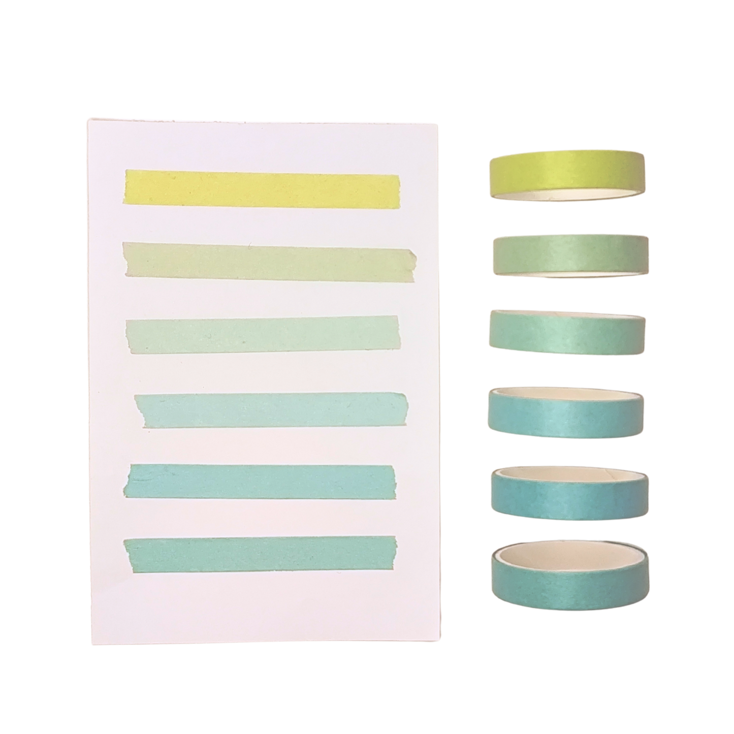 Washi-Tape Set Pastelltöne grün