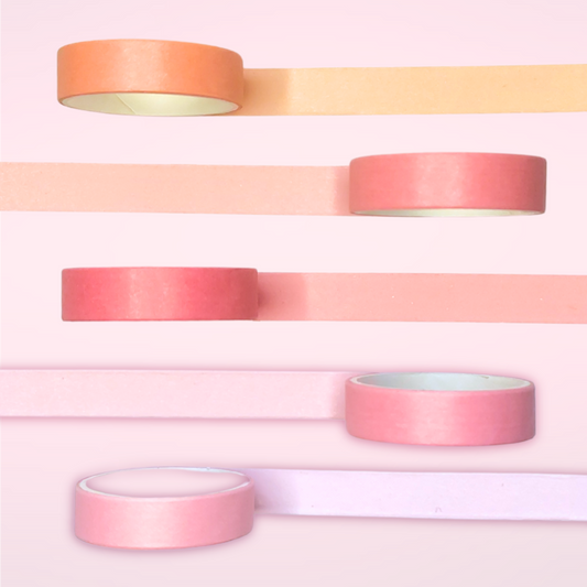 Washi-Tape Set Pastelltöne rosa