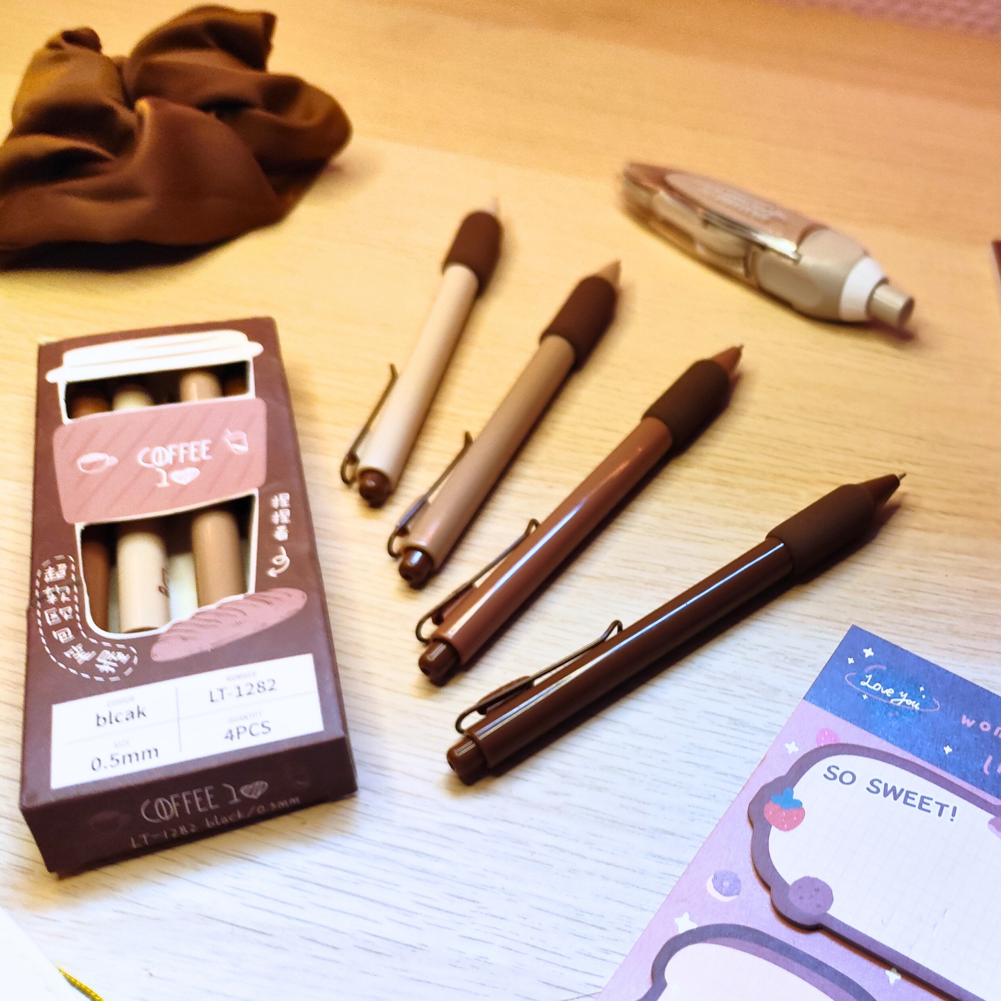 Kaffee Kugelschreiber Set