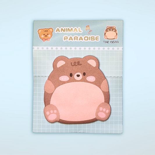 Standing Sticky Notes Animals Bear