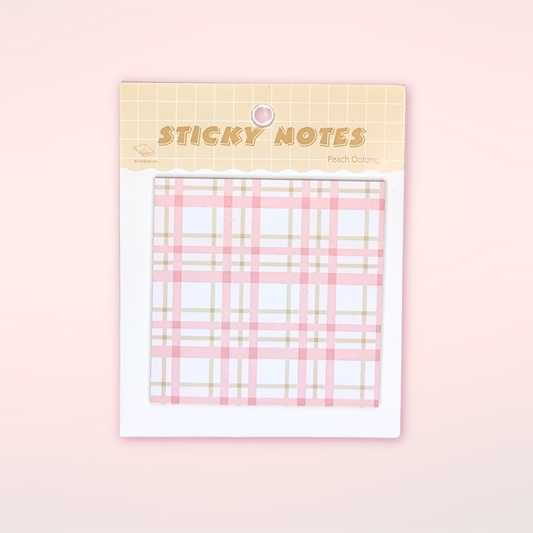 Sticky Notes Checked Pink-Green