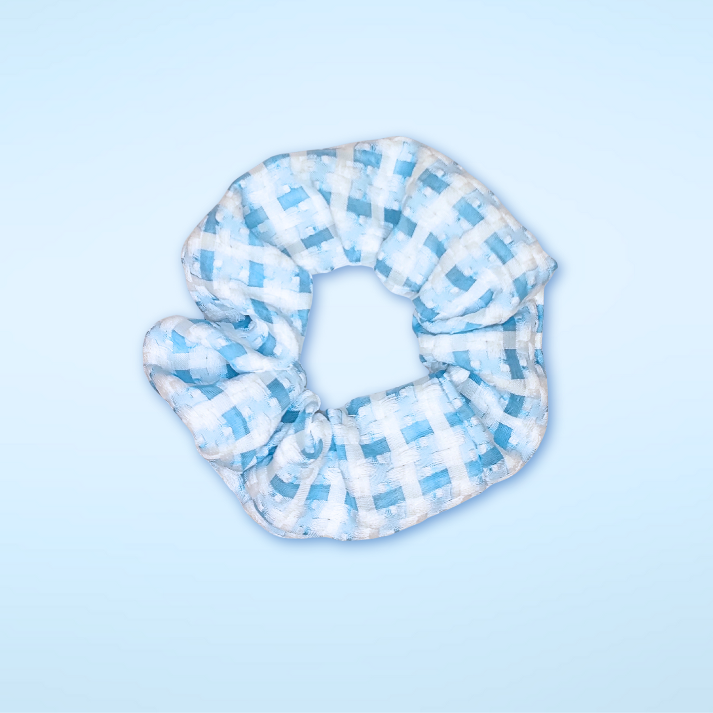 Scrunchie kariert blau
