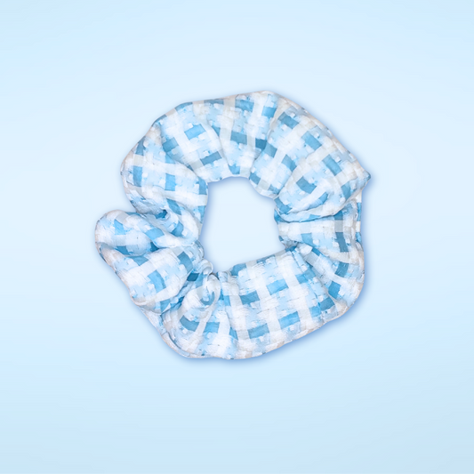 Scrunchie kariert blau