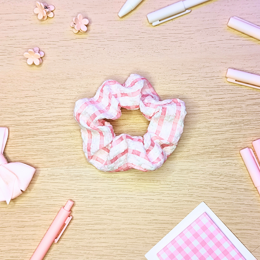 Scrunchie Checked Pink