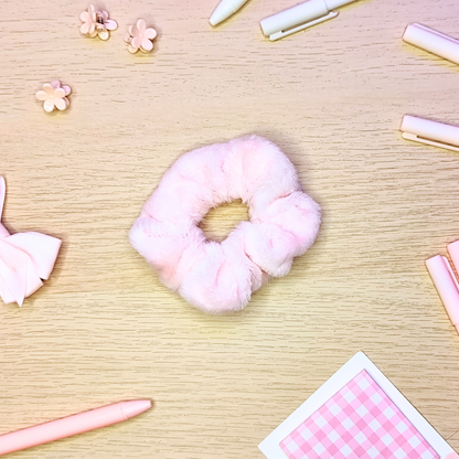 Scrunchies Faux Fur Rosa