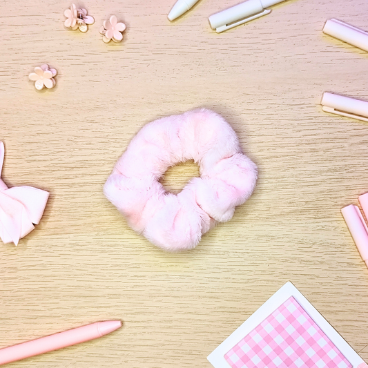 Scrunchies Faux Fur Pink