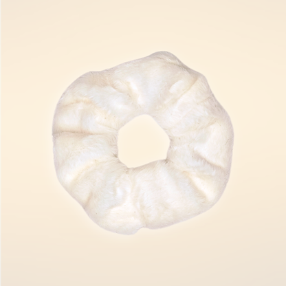 Scrunchies Faux Fur Weiß