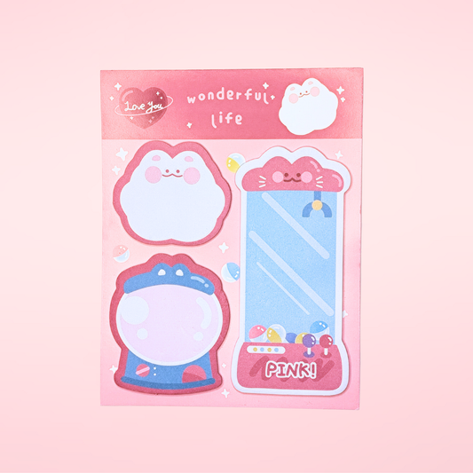 Sticky Notes Set Pink Candy